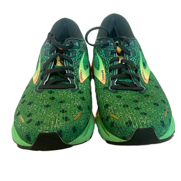 Ghost 14 Brooks Men Shamrocks Run lucky 11 Green Gold St Patty’s Day Green Irish - Picture 6 of 10